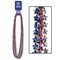 Beistle Club Pack of 72 Assorted Red, Silver and Blue Star Beaded Necklace Party Favors 33''